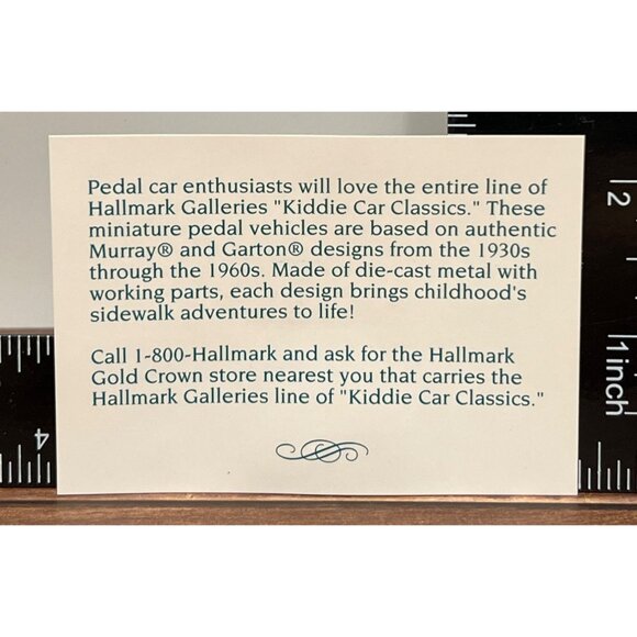 1994 HALLMARK KEEPSAKE ORNAMENT QX542-6 MURRAY CHAMPION KIDDIE CAR CLASSICS - Picture 5 of 10